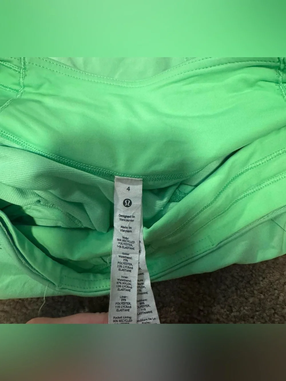 lululemon athletica Mint Green Athletic Shorts